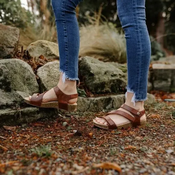 Josef Seibel Tan Tonga Leather Sandals Size 39 Very Excellent Condition - Picture 8 of 8